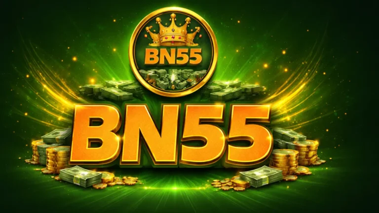 BN55 Game premium gaming logo with wealth and reward symbols.