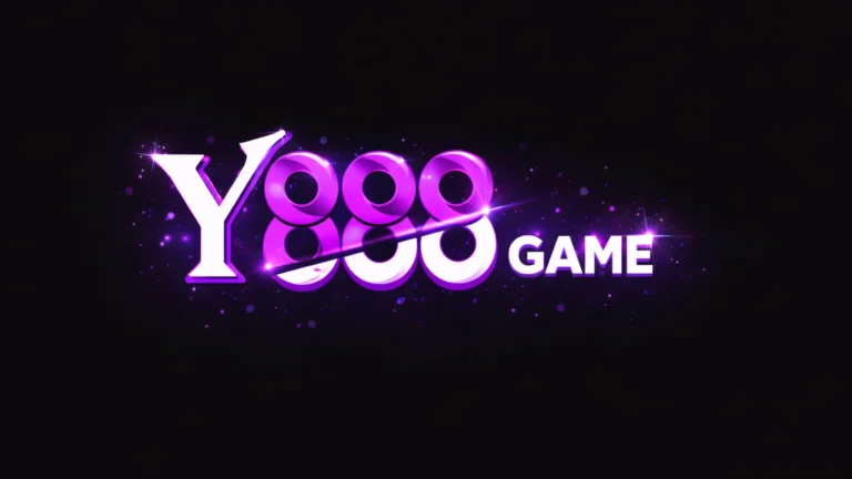 Y888 Game logo with glowing purple text on a dark background, showing a modern and stylish gaming brand identity.