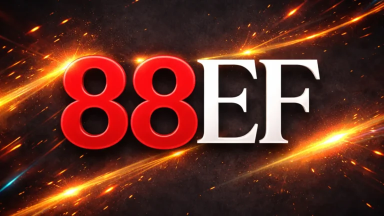 88EF logo with red and white text on a dark background featuring glowing light streaks and spark effects