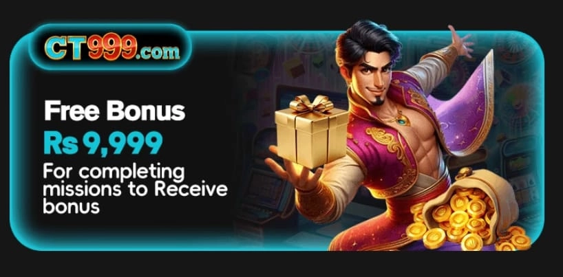 CT999 free bonus Rs 9,999 banner for completing missions with reward gift and coins