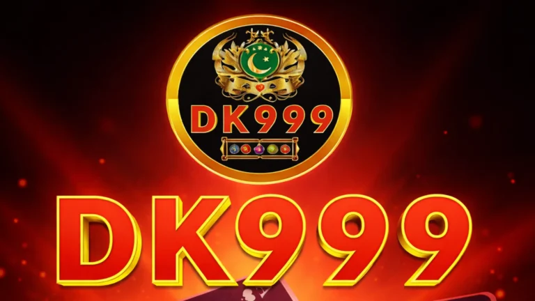 DK999 Game official logo with bright red and gold design displayed on a dark background in 4K quality