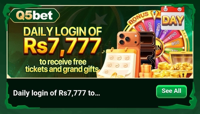 Q5Bet Game Daily Login Reward