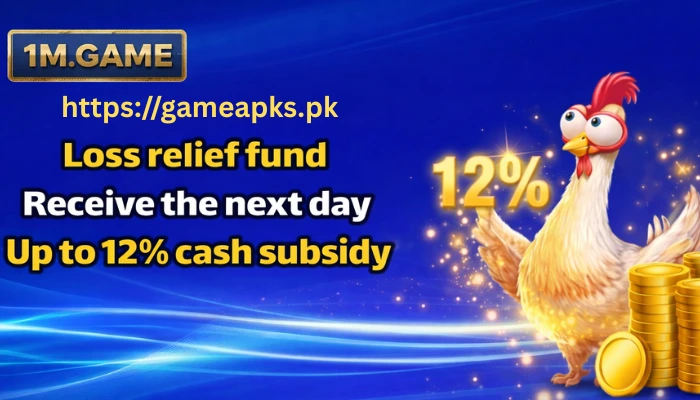 1M Game loss relief fund banner with cashback support details