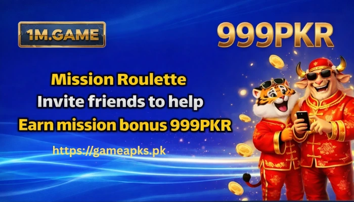 1M Game mission roulette banner featuring mission-based spin rewards