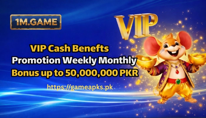 1M Game VIP bonus banner with exclusive cash rewards