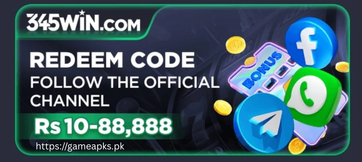 345Win Game Redeem Code banner