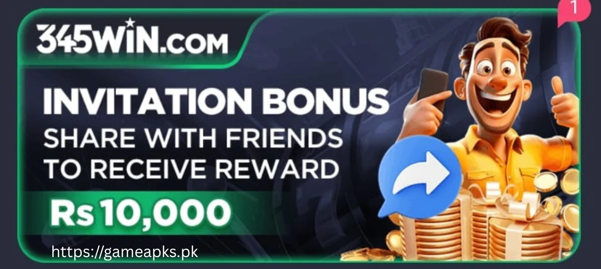 345Win Game Invitation Bonus banner