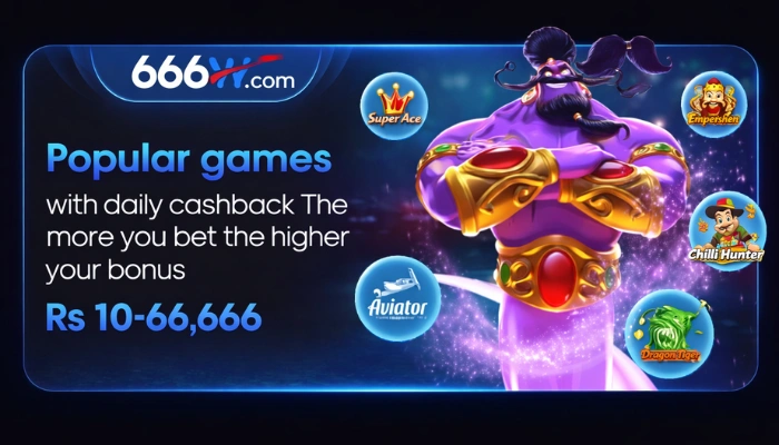 666W Game popular games cashback promotion banner