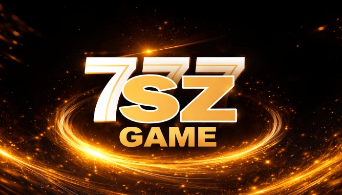 777SZ Game logo in gold and white with glowing circular light ring and spark effects on dark background
