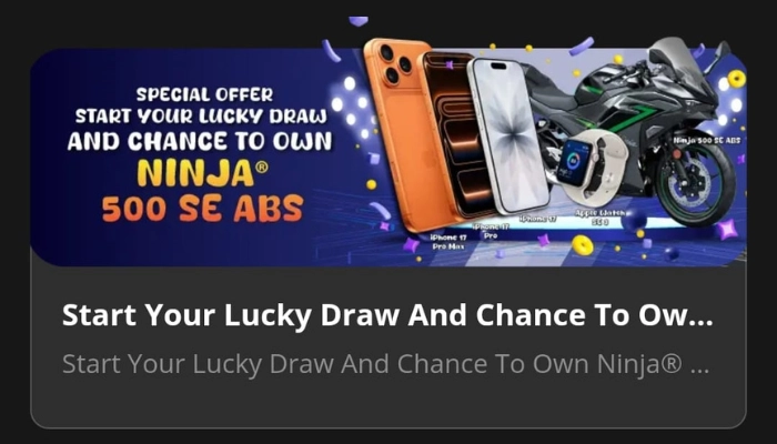 JW7 Game lucky draw special promotion banner