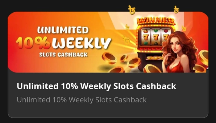 JW7 Game slot cashback bonus offer banner