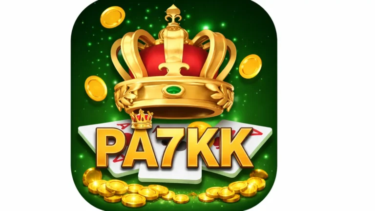 PA7KK Game icon with golden crown, playing cards, and gold coins on green background