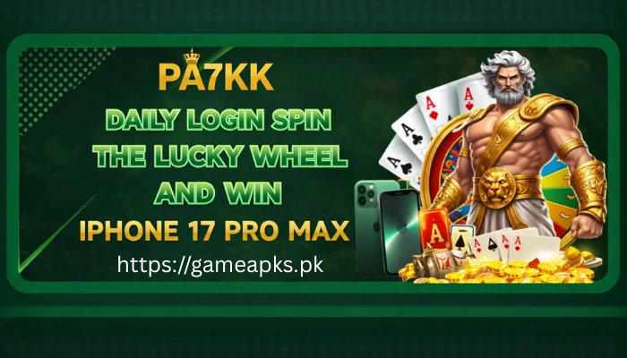 PA7KK Game lucky spin wheel iPhone reward banner