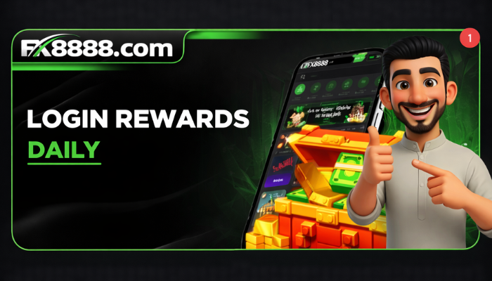 PK8888 Game daily login reward bonus banner