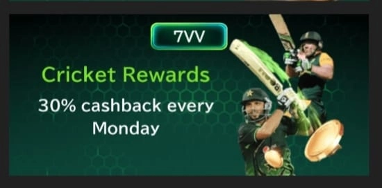 7VV Bet Game cricket bonus promotion banner