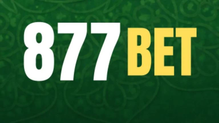 877bet game luxury logo with crown, cards and gold coins