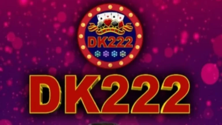 DK222 Game logo banner with casino style design for online mobile gaming platform