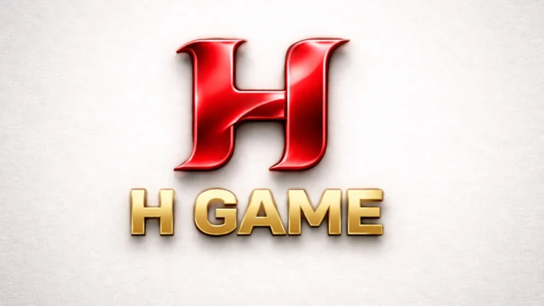 H8 Game logo with red metallic H letter and golden H GAME text on a light background