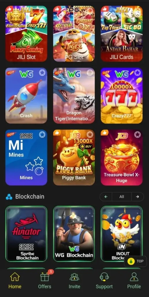 H8 Game interface showing slot games, crash games, and blockchain gaming options