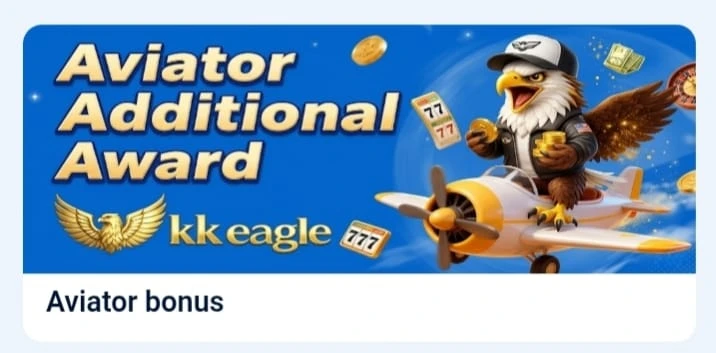 KK Eagle Game aviator crash game feature banner