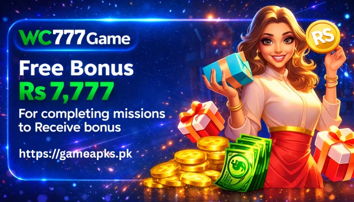 WC777 Game free bonus reward promotion banner