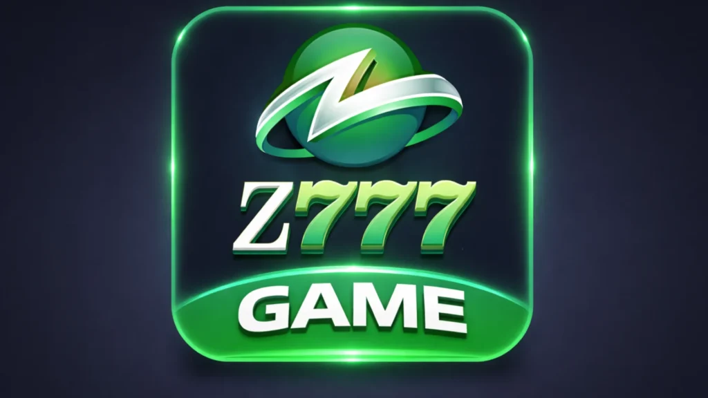 Z777 Game green neon gaming logo