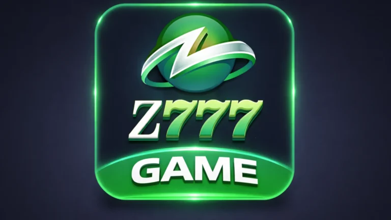 Z777 Game green neon gaming logo